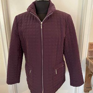 George Purple Quilted Zip Jacket